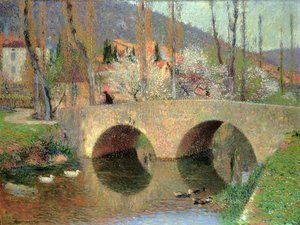 Most w Labastide du Vert wiosną 1911 r. autorstwa Henri Martin