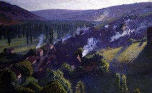 Dolina (olej na płótnie) autorstwa Henri Martin