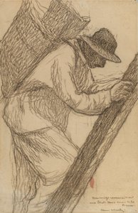Robotnik na drabinie autorstwa Henri Martin