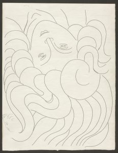 Kilka sonetów: "Z jej czystymi paznokciami...", płyta 25 z Poesies de Mallarmé autorstwa Henri Matisse