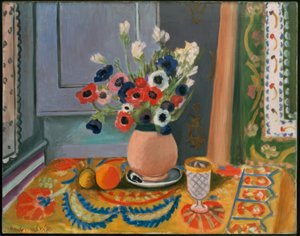 Zawilce w glinianym wazonie autorstwa Henri Matisse