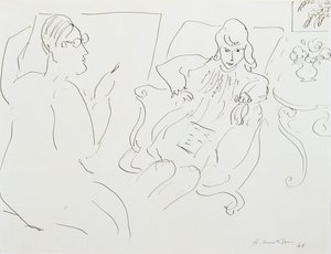 Artysta z modelką autorstwa Henri Matisse