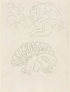 Autre Eventail, de Mademoiselle Mallarmé, płyta 21 z Poesies de Mallarmé autorstwa Henri Matisse