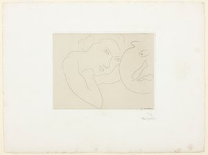 Przekrzywiona głowa i miska na ryby autorstwa Henri Matisse