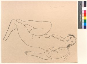 Leżący akt kobiecy, nogi zgięte autorstwa Henri Matisse