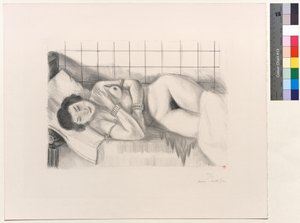 Śpiąca postać, szal na nogach autorstwa Henri Matisse