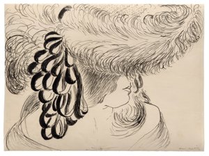 Dziewczyna w kapeluszu z pióropuszem (Mlle Antoinette) autorstwa Henri Matisse