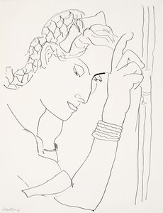 Głowa kobiety z profilu autorstwa Henri Matisse