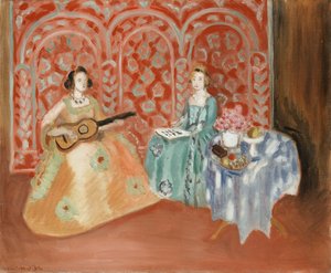 Wnętrze - Dwie postacie (muzycy) autorstwa Henri Matisse