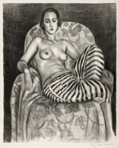 Duża odaliska w pasiastych pantalonach autorstwa Henri Matisse
