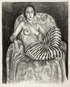 Wielka odaliska w pasiastych pantalonach autorstwa Henri Matisse