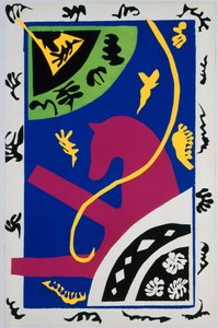 Koń, amazonka i klaun. Z „Jazzu”. Tablica V. S. 34 autorstwa Henri Matisse