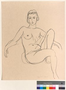 Siedzący akt z wyciągniętymi ramionami autorstwa Henri Matisse