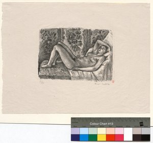Leżący akt z parawanem Ludwika XIV autorstwa Henri Matisse