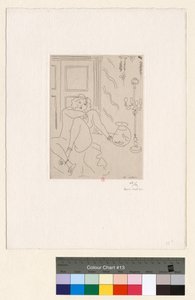 Nagi mężczyzna we wnętrzu z wenecką lampą i złotymi rybkami autorstwa Henri Matisse