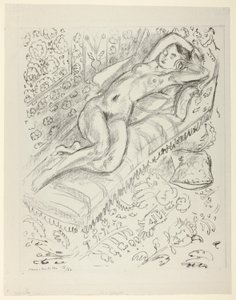Odpoczywający akt na szezlongu na tle maszrabiji autorstwa Henri Matisse