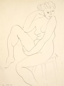 Akt siedzący na stołku autorstwa Henri Matisse