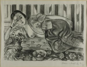 Odaliska w czerwonych satynowych pantalonach autorstwa Henri Matisse