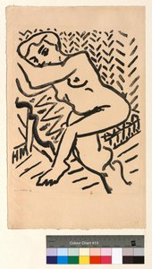 Mały jasny lasek albo siedząca naga kobieta, w ujęciu trzy czwarte autorstwa Henri Matisse
