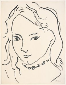 Portret Marguerite, ok. 1906-1907 (pędzel i tusz indyjski na papierze) autorstwa Henri Matisse