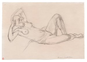 Leżący akt kobiecy z podniesionym kolanem autorstwa Henri Matisse