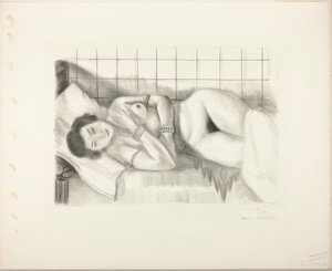 Śpiąca nago, kolana przykryte szalem autorstwa Henri Matisse