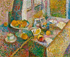 Martwa natura (kredens i stół) autorstwa Henri Matisse