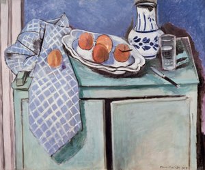 Martwa natura na zielonym kredensie autorstwa Henri Matisse