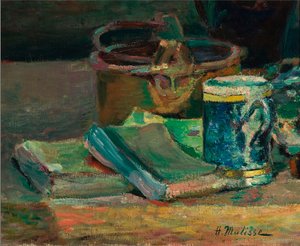 Wciąż żywy z książkami, ok. 1895 (olej na płótnie) autorstwa Henri Matisse
