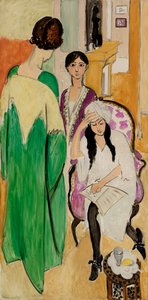 Trzy siostry z afrykańską rzeźbą autorstwa Henri Matisse