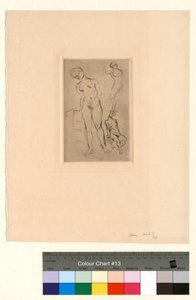 Trzy akty, z których jeden opiera się o stołek autorstwa Henri Matisse