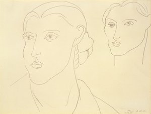 Dwa studia głowy kobiety autorstwa Henri Matisse