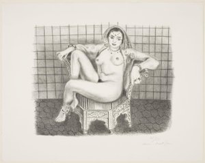 Młody hindus siedzący nago na krześle autorstwa Henri Matisse