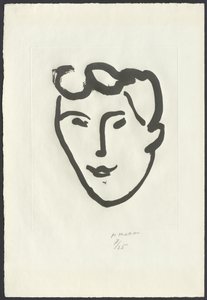 Twarz kobiety [Maska z wałkami] autorstwa Henri Matisse