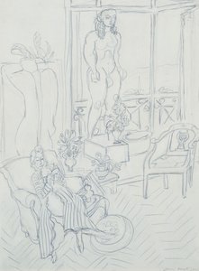 Kobieta we wnętrzu; Hotel Regina, Cimiez, Nicea autorstwa Henri Matisse