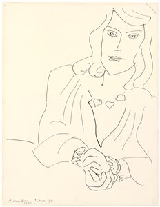 Głowa kobiety z naszyjnikiem autorstwa Henri Matisse