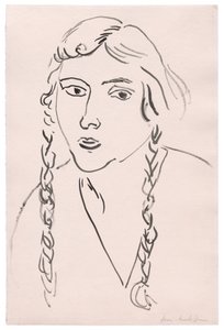 Młoda dziewczyna z warkoczami autorstwa Henri Matisse