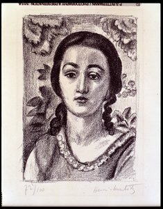 Młoda dziewczyna z brązowymi lokami autorstwa Henri Matisse