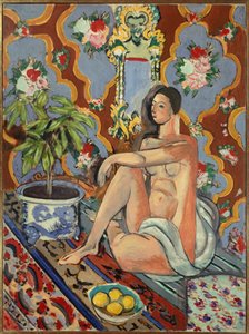 Postać dekoracyjna na ornamentalnym tle 1925 (olej na płótnie) autorstwa Henri Matisse