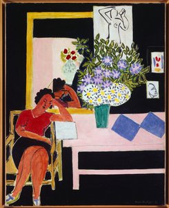 liseuse sur fond noir 1939 (olej na płótnie) autorstwa Henri Matisse