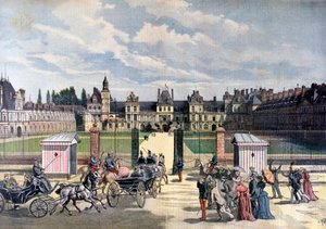 Przybycie prezydenta Republiki, Château de Fontainebleau, 1892 autorstwa Henri Meyer