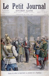 Przekazanie collier de Saint André Prezydentowi Republiki, 1895 autorstwa Henri Meyer
