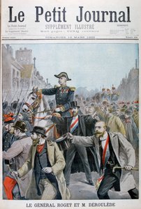 Paul Déroulède chwytający uzdę generała Rogetsa, Paryż, 1899 autorstwa Henri Meyer