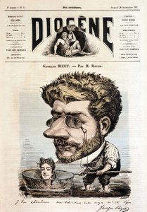 Portret Georgesa Bizeta autorstwa Meyera - w „Diogenesie”, 28.09.1867. autorstwa Henri Meyer
