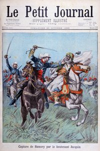 Zdobycie Toure Samory przez porucznika Jacquina niedaleko Guelemou w 1898 roku. autorstwa Henri Meyer