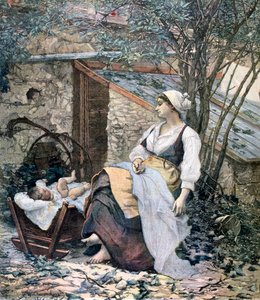 Młoda Matka, 1891 autorstwa Henri Meyer