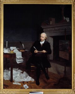 Pełnowymiarowy portret Jeana Francois de la Marche (1729-1805), biskupa Leon Malarstwo autorstwa Henri-Pierre Danloux (1753-1809) XVIII-wieczne słońce. 2,2x1,8 m - pełnometrażowy portret Jeana Francois de la Marche (1729-1805), biskupa Leonu (Bretania). Ma