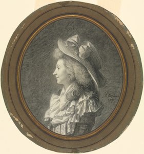 Kobieta w profilu, zwrócona w lewo, 1784.