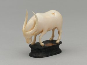 Czarny biskup, figura szachowa, Indie, 1820 ok