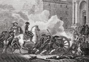 Klęska Sekcji Paryskich, maj 1795, z „Histoire de la Revolution Francaise” Louisa Blanca (1811–82) rytowanego przez Paula Jonnarda (zm. 1902) 1847–1862 autorstwa Henri Renaud